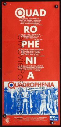 2w813 QUADROPHENIA Australian daybill movie poster '79 The Who, English rock, great lineup image!