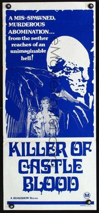 2w850 SCREAM OF THE DEMON LOVER Australian daybill poster '70 Roger Corman, Killer of Castle Blood!