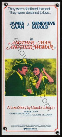 2w520 ANOTHER MAN ANOTHER CHANCE Aust daybill '77 James Caan, Bujold, Another Man, Another Woman