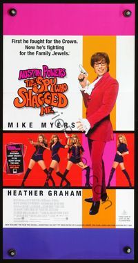 2w523 AUSTIN POWERS: THE SPY WHO SHAGGED ME Aust daybill '99 Mike Myers as Austin Powers, Graham
