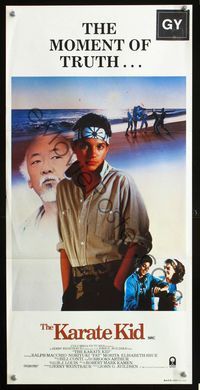 2w668 KARATE KID Australian daybill poster '84 Pat Morita, Ralph Macchio, teen martial arts classic!