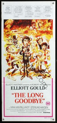 2w701 LONG GOODBYE Aust daybill '73 Elliott Gould as Philip Marlowe, Sterling Hayden, film noir