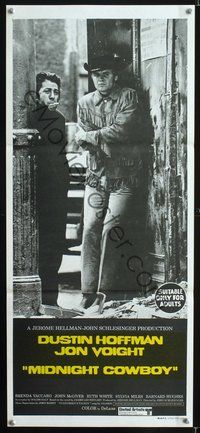 2w739 MIDNIGHT COWBOY Australian daybill poster '69 Dustin Hoffman, Jon Voight, John Schlesinger