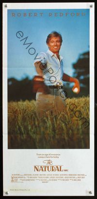 2w756 NATURAL Australian daybill movie poster '84 Robert Redford, Barry Levinson, baseball!