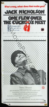 2w774 ONE FLEW OVER THE CUCKOO'S NEST Australian daybill '75 Jack Nicholson, Milos Forman classic!