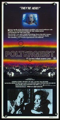 2w800 POLTERGEIST Australian daybill movie poster '82 Tobe Hooper, They're here!