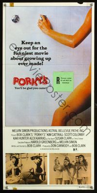 2w802 PORKY'S Australian daybill '82 Bob Clark teenage sex classic, Kim Cattrall, Scott Colomby