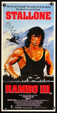 2w820 RAMBO III Australian daybill movie poster '88 Sylvester Stallone, Richard Crenna