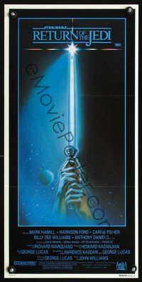 2w825 RETURN OF THE JEDI Australian daybill '83 George Lucas classic, Mark Hamill, Harrison Ford