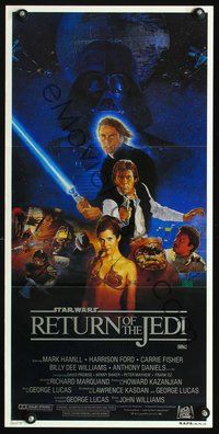 2w826 RETURN OF THE JEDI B Australian daybill '83 George Lucas classic, Mark Hamill, Harrison Ford