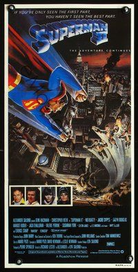2w897 SUPERMAN II Australian daybill movie poster '81 Christopher Reeve, Terence Stamp