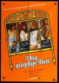 2w198 SINFUL BED German poster '73 sexy Heidi Kramer, a little sin, a little sex, and lots of love!