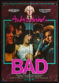 2w014 ANDY WARHOL'S BAD German poster '77 Carroll Baker, Perry King, sexploitation black comedy!