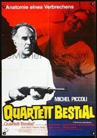 2w029 BESTIAL QUARTET Style A German poster '75 Jacques Rouffio, Gerard Depardieu, Michel Piccoli