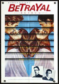 2w031 BETRAYAL German movie poster '83 Jeremy Irons, Ben Kingsley, Harold Pinter adultery melodrama!