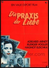2w062 DIE PRAXIS DER LIEBE German movie poster '85 Valie Export, Adelheid Arndt, Rudiger Vogler