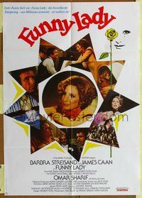 2w082 FUNNY LADY German movie poster '75 Barbra Streisand, James Caan, cool sunshine design!