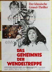 2w202 SPIRAL STAIRCASE German movie poster '75 Jacqueline Bisset, Christopher Plummer, cool art!