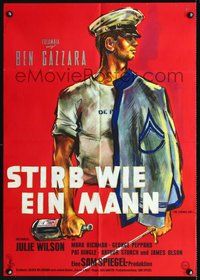 2w207 STRANGE ONE German movie poster '57 Ben Gazzara, Julie Wilson, George Peppard, art by BP!