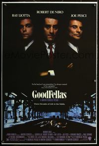 2x140 GOODFELLAS linen 1sh '90 Robert De Niro, Joe Pesci, Ray Liotta, directed by Martin Scorsese!