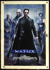 2x215 MATRIX linen one-sheet '99 Keanu Reeves, Carrie-Anne Moss, Laurence Fishburne, Wachowski Bros!