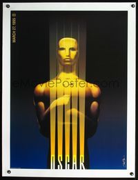 2x019 67th ANNUAL ACADEMY AWARDS linen one-sheet '95 cool artwork of Oscar statuette by Saul Bass!