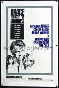 2x326 SPY WHO CAME IN FROM THE COLD linen 1sheet '65 Richard Burton, Claire Bloom, by John Le Carre!