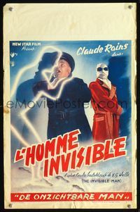 2y008 INVISIBLE MAN Belgian R50s great different art of Rains invisible choking cop & in bandages!