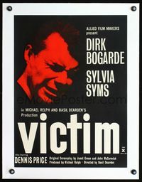 2y185 VICTIM linen English '62 homosexual Dirk Bogarde is blackmailed, directed by Basil Dearden!