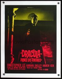 2y154 DRACULA PRINCE OF DARKNESS linen French 23x30 R70s different image of vampire Christopher Lee!