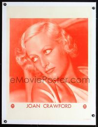 2y162 JOAN CRAWFORD linen French 23x31 personality poster '31 great platinum blonde tinted photo!