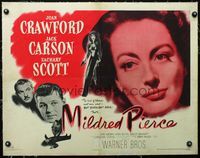 2y331 MILDRED PIERCE linen 1/2sh '45 Joan Crawford is the woman most men want, but shouldn't have!