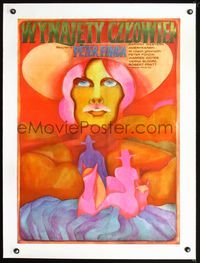 2y236 HIRED HAND linen Polish 23x33 poster '71 great different cowboy art by Maria Mucha Ihnatowicz!