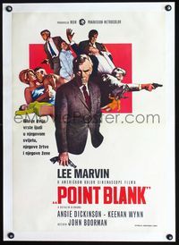 2y078 POINT BLANK linen Yugoslavian poster '67 Lee Marvin, Angie Dickinson, Keenan Wynn, film noir!