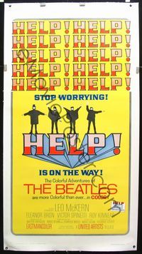 2z170 HELP linen 3sh '65 great image of The Beatles John, Paul, George & Ringo, rock & roll classic!