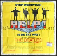 3a009 HELP 6sheet '65 great images of The Beatles, John, Paul, George & Ringo, rock & roll classic!