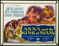 3a116 ANNA & THE KING OF SIAM half-sheet '46 pretty Irene Dunne, Rex Harrison & sexy Linda Darnell!