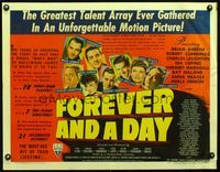 3a141 FOREVER & A DAY style A 1/2sheet '43 Merle Oberon, Charles Laughton, Ida Lupino & 75 others!