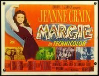 3a169 MARGIE half-sheet '46 great image of full-length sexy Jeanne Crain, plus art & inset photos!