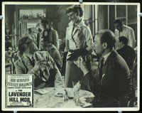 3b464 LAVENDER HILL MOB Aust lobby card '51 Charles Chrichton classic, Alec Guinness in restaurant!