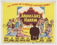 3b022 ABDULLAH'S HAREM title card '56 English sex in Egypt, great art of 13 super sexy harem girls!