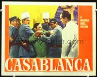 3b310 CASABLANCA LC '42 Humphrey Bogart tells Peter Lorre he doesn't stick his neck out for anyone!