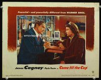 3b326 COME FILL THE CUP lobby card #8 '51 alcoholic James Cagney gives advice to Phyllis Thaxter!