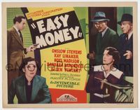 3b076 EASY MONEY title card '36 insurance investigator Onslow Stevens busts gangsters for fraud!