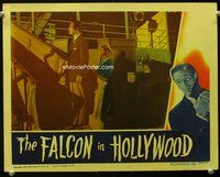 3b372 FALCON IN HOLLYWOOD LC '44 Tom Conway walking up gangplank of ship w/female cab driver!