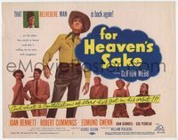 3b091 FOR HEAVEN'S SAKE TC '50 Clifton Webb as cowboy Mr. Belvedere, Joan Bennett, Robert Cummings