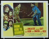 3b387 FROM HERE TO ETERNITY LC '53 Montgomery Clift in classic knife fight with Ernest Borgnine!