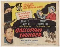 3b099 GALLOPING THUNDER TC '45 Charles Starrett as The Durango Kid & Smiley Burnette, Merle Travis!