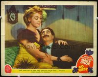 3b400 GO WEST movie lobby card '40 close up of wacky Groucho Marx romancing sexy Diana Lewis!