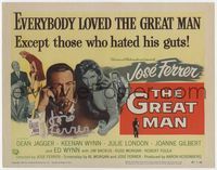 3b103 GREAT MAN signed TC '57 by Jose Ferrer, who exposes a great fake, with help from Julie London!